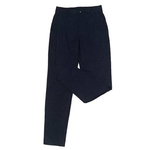 Dark Navy Blue Plaid Men’s Trousers Size 29x32 - Picture 1 of 8